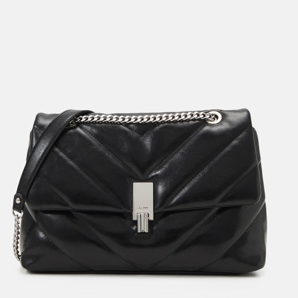 ALDO Rhiladia large quilted cross body bag in black - Picture 3 of 10
